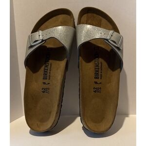 New Birkenstock Madrid Women's  Size 11-11 1/2 Size 42‎  Silver Sparkle No Box
